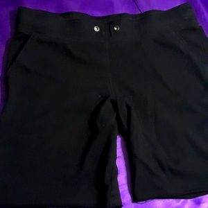 Black cotton shorts